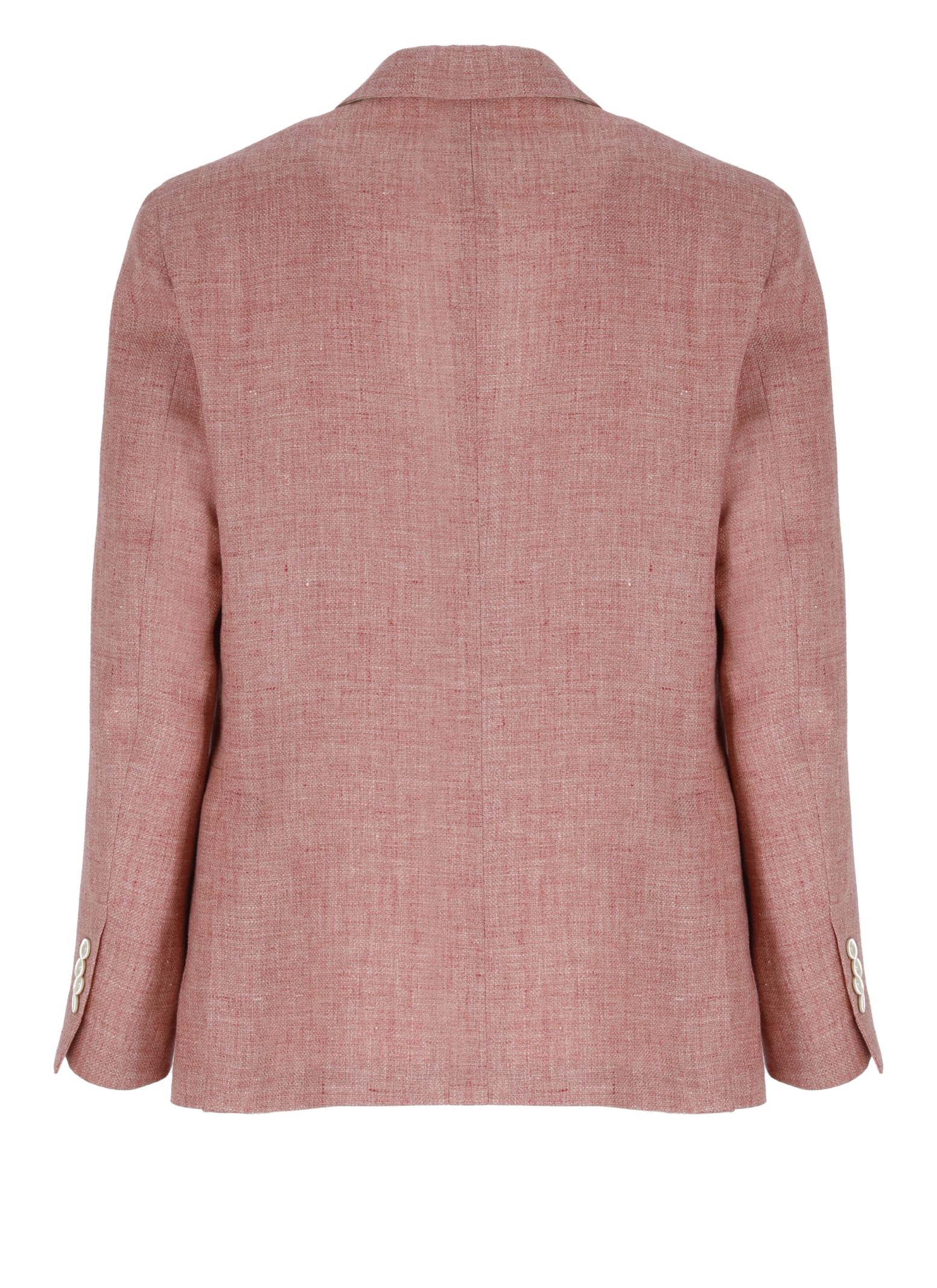 Shop Lardini Linen And Cotton Jacket In Pink