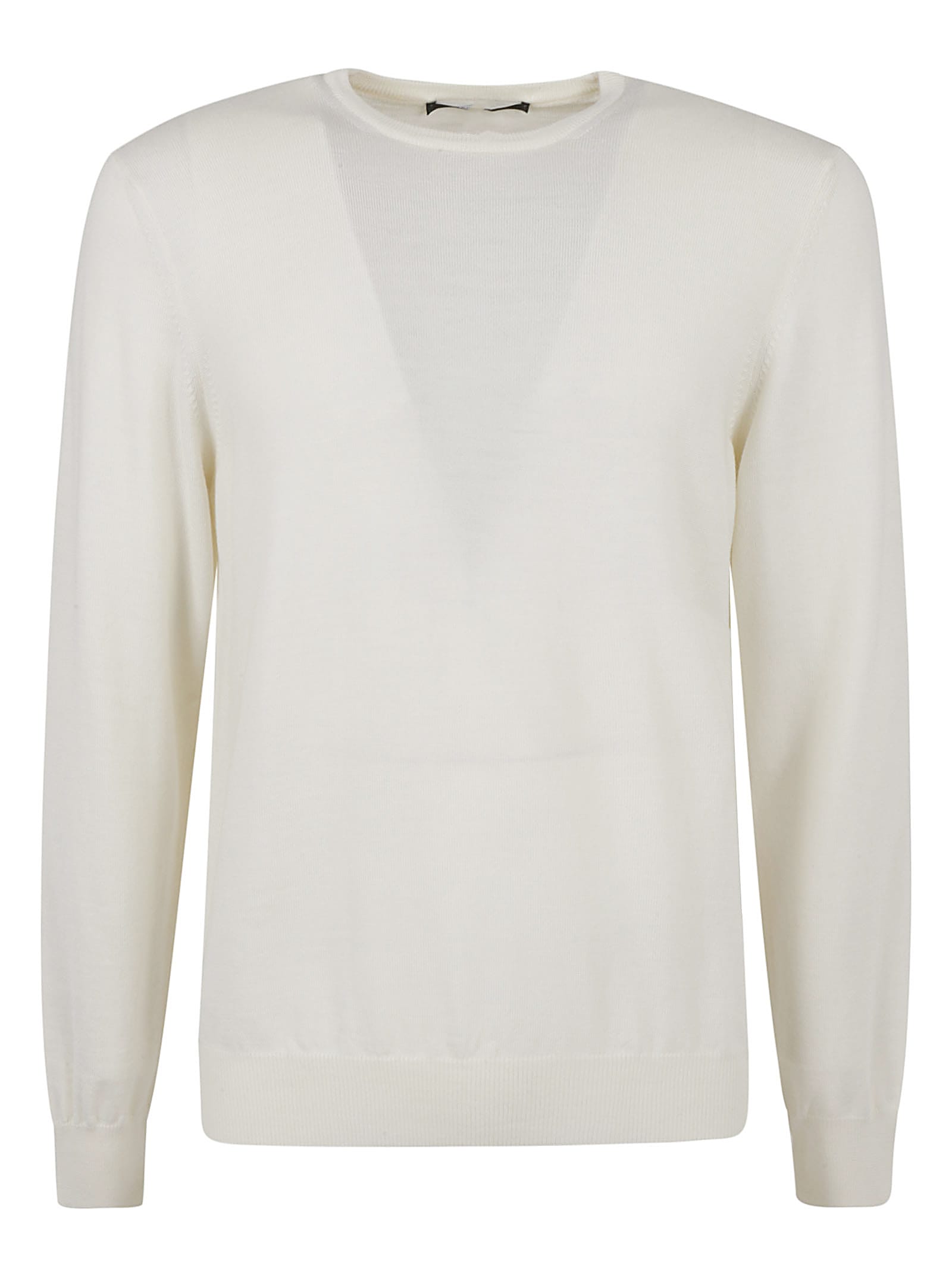 Shop Tagliatore Round Neck Jumper In Cream