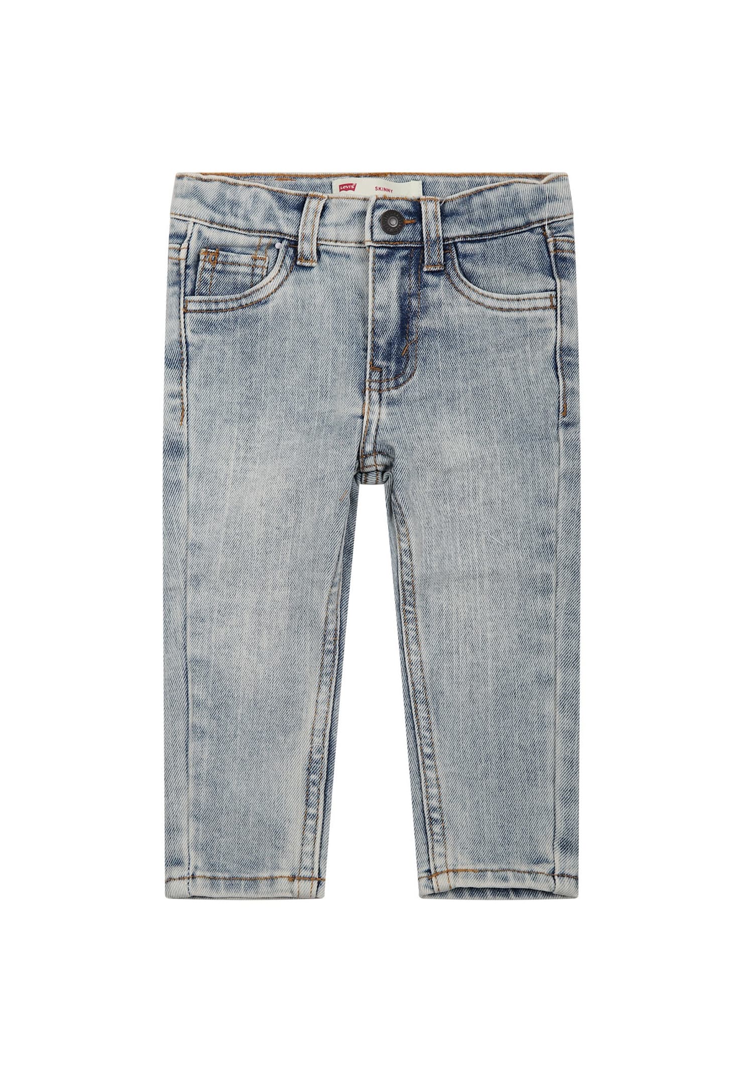 Shop Levi's Gray Jeans For Baby Girl With Patch Logo In Denim