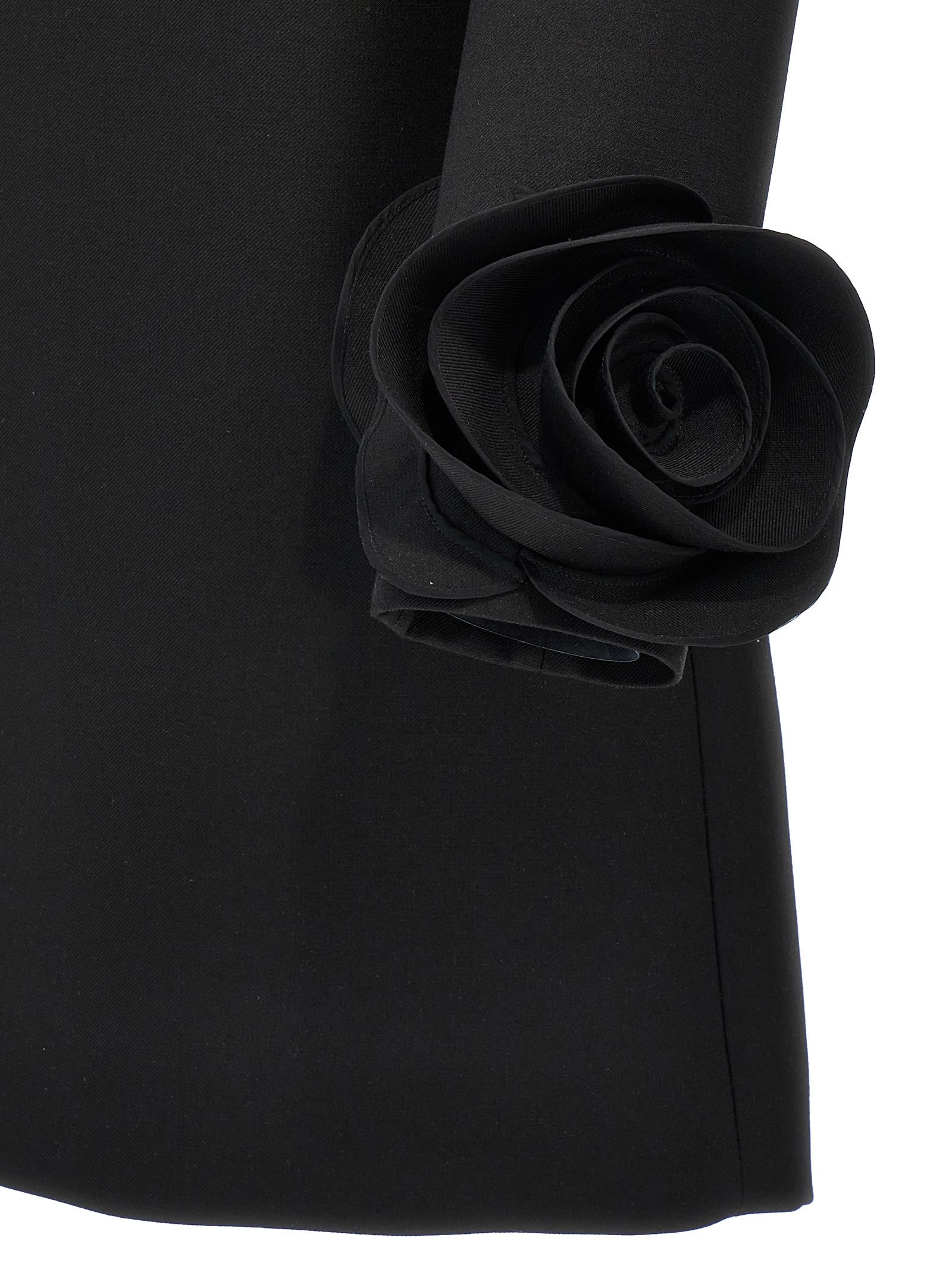 ワンピース Valentino Garavani Double Compact Drill Minidress With Rose Valentino Mini Dress with Rose Appliques – LOZURI®