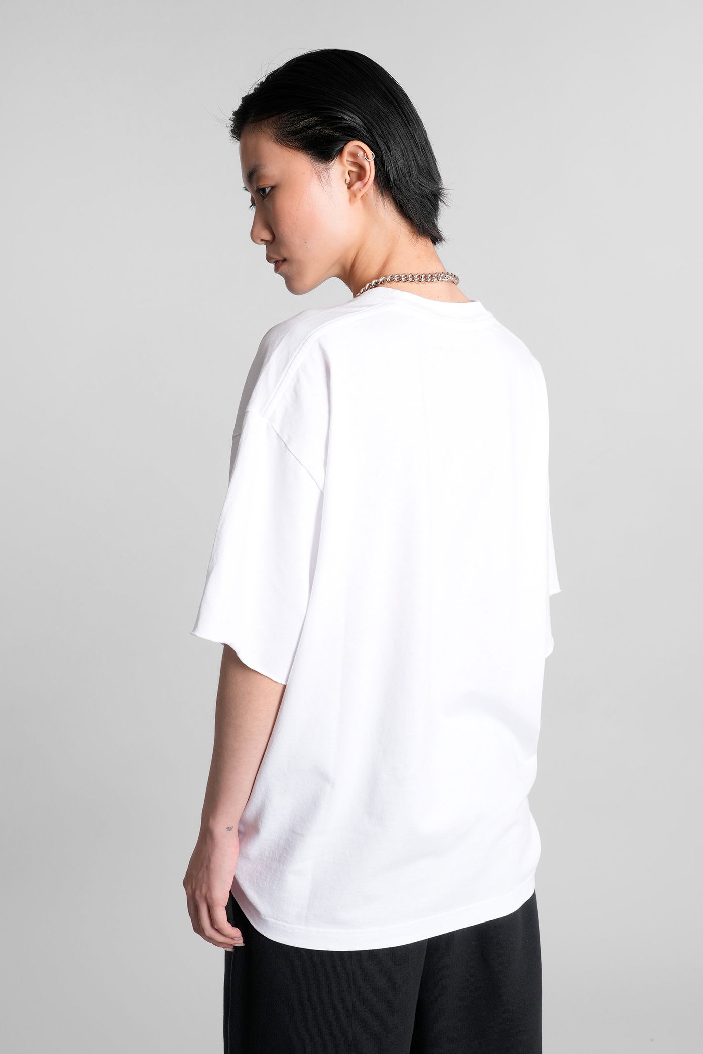 Alexander Wang T-shirt In White Cotton In White