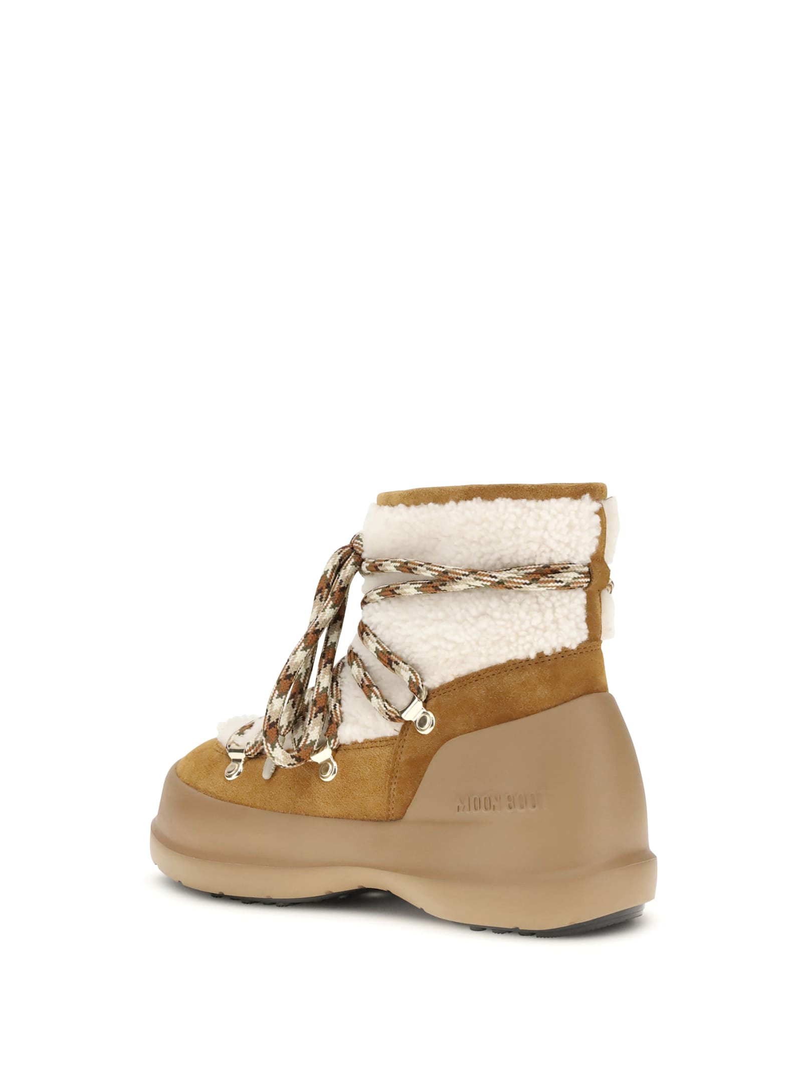 Moon Boot Luna Shearling Ankle Boots In Brown