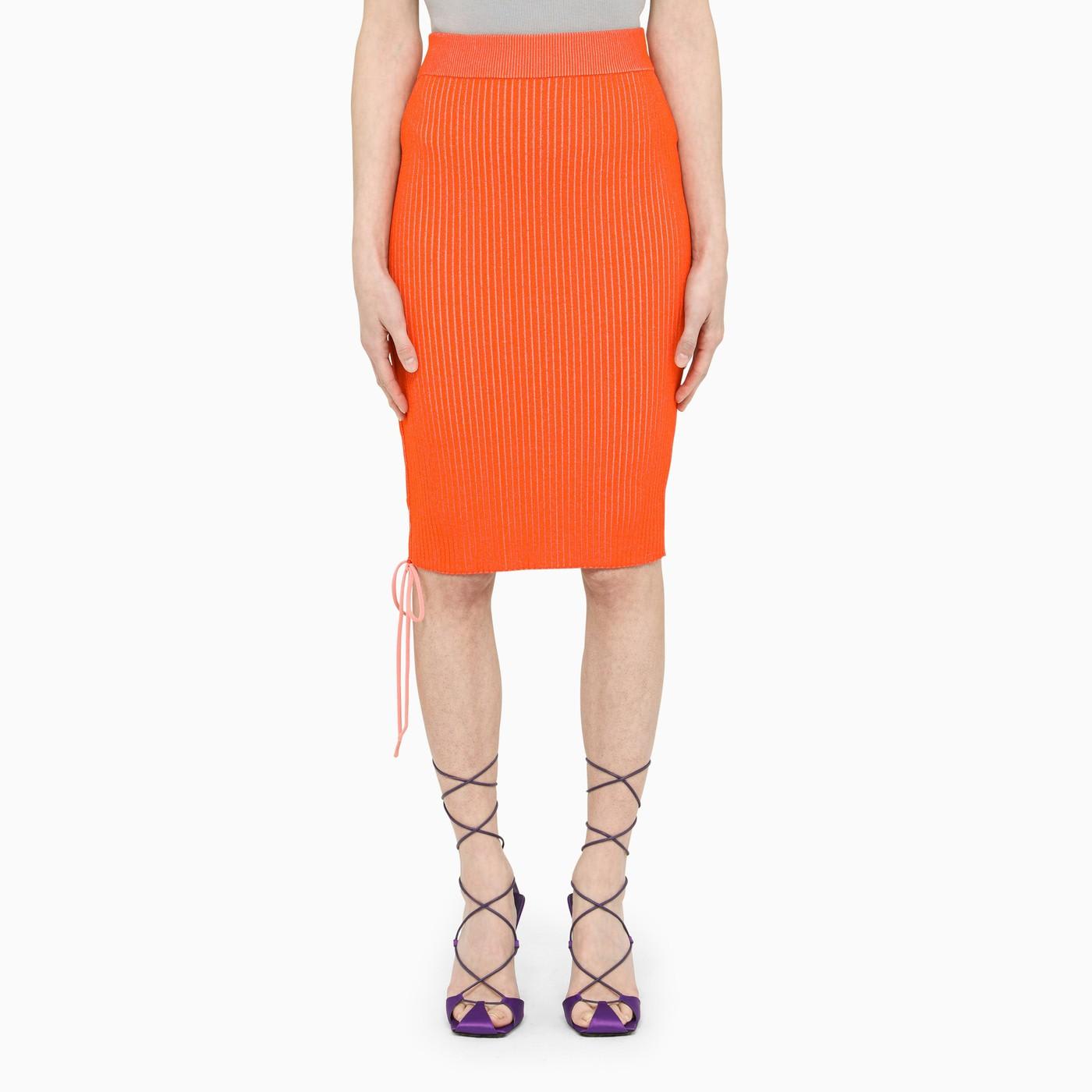 Off-white Cut-out Skirt In Orange