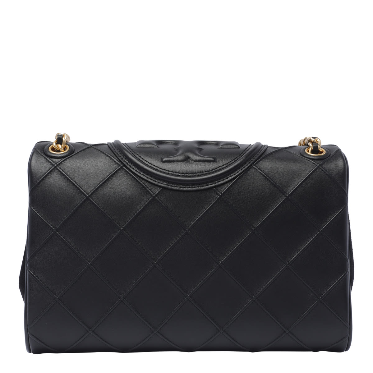 Shop Tory Burch Fleming Soft Shoulder Bag In Black