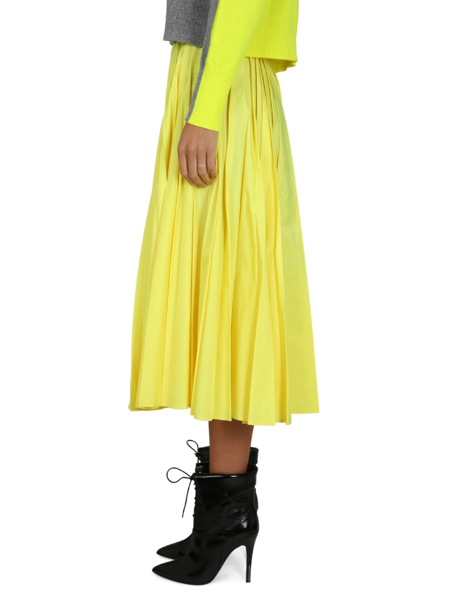 Shop Philosophy Di Lorenzo Serafini Taffeta Skirt In Yellow