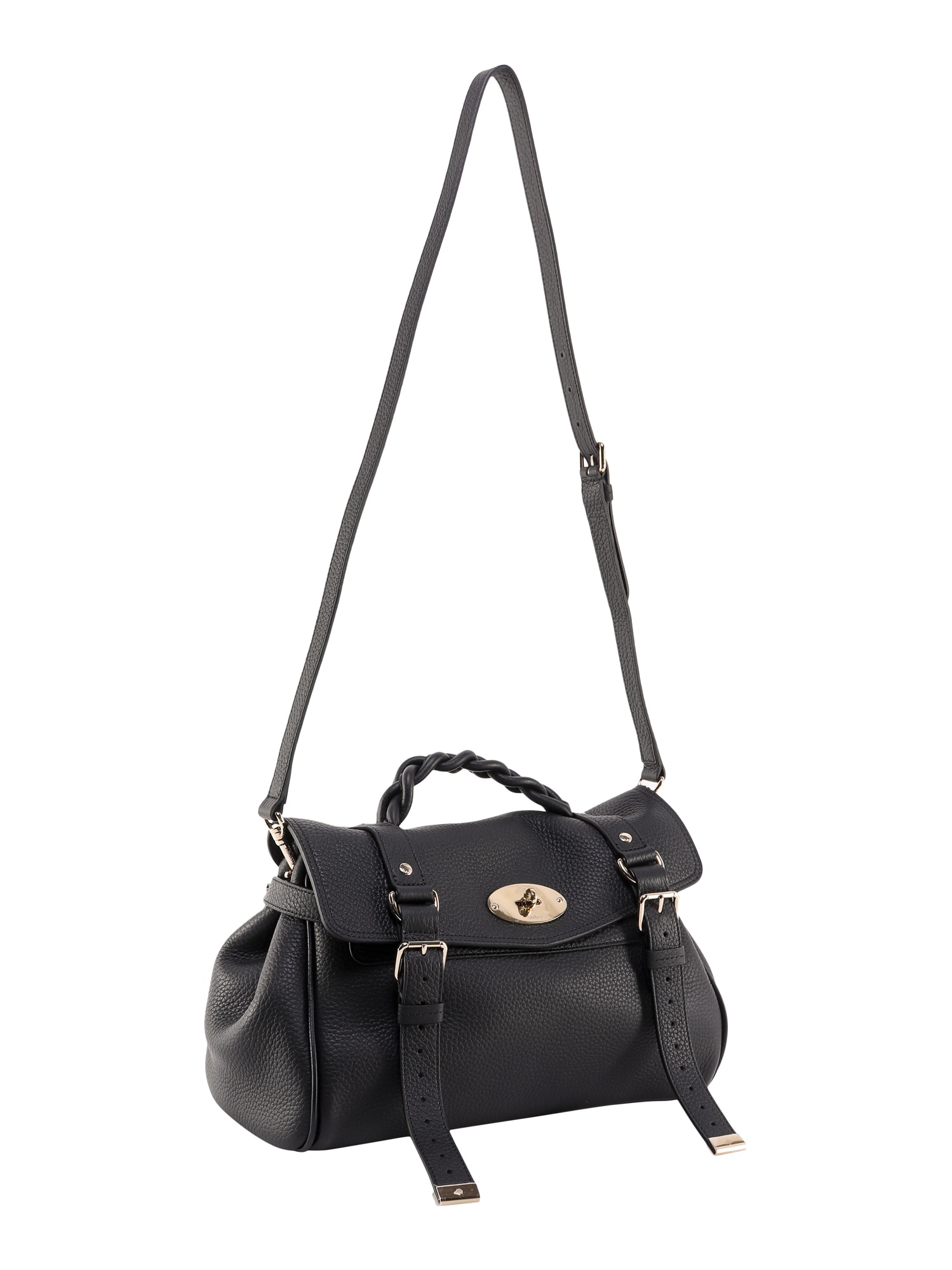 Shop Mulberry Alexa Handbag In Black
