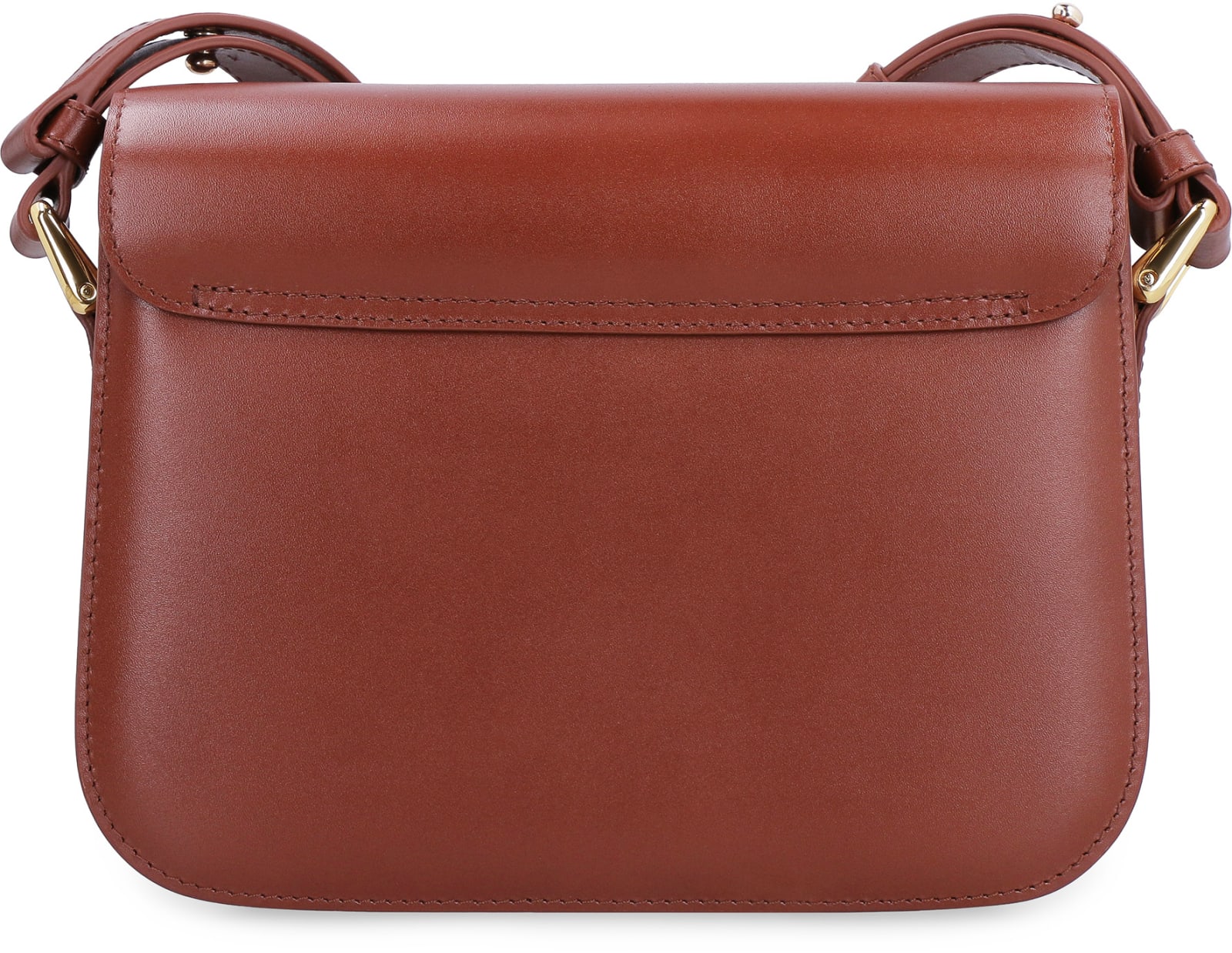 Shop Apc Grace Leather Crossbody Bag In Saddle Brown