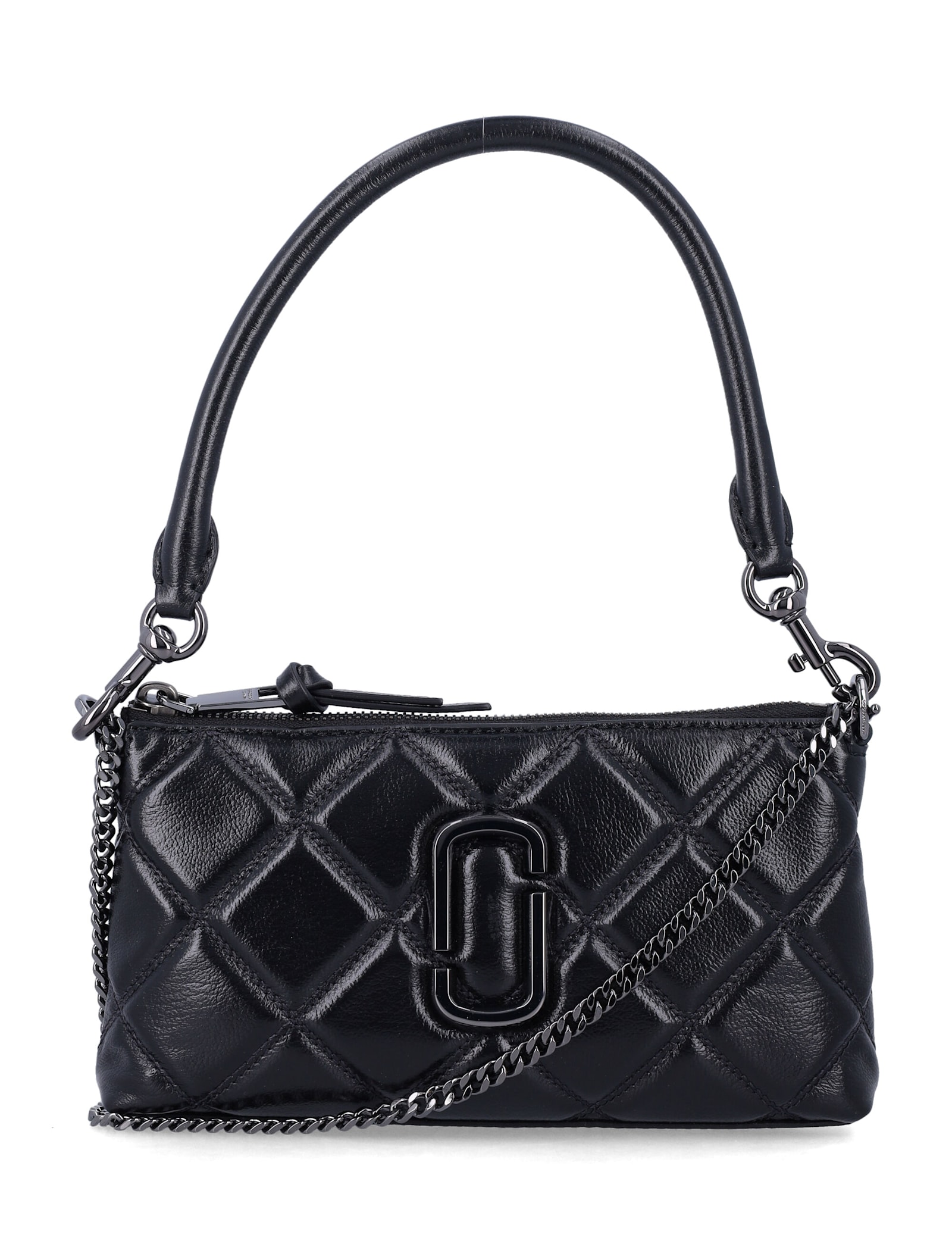 Marc Jacobs The Quilted Snapshot Convertible Shoulder Bag In Black