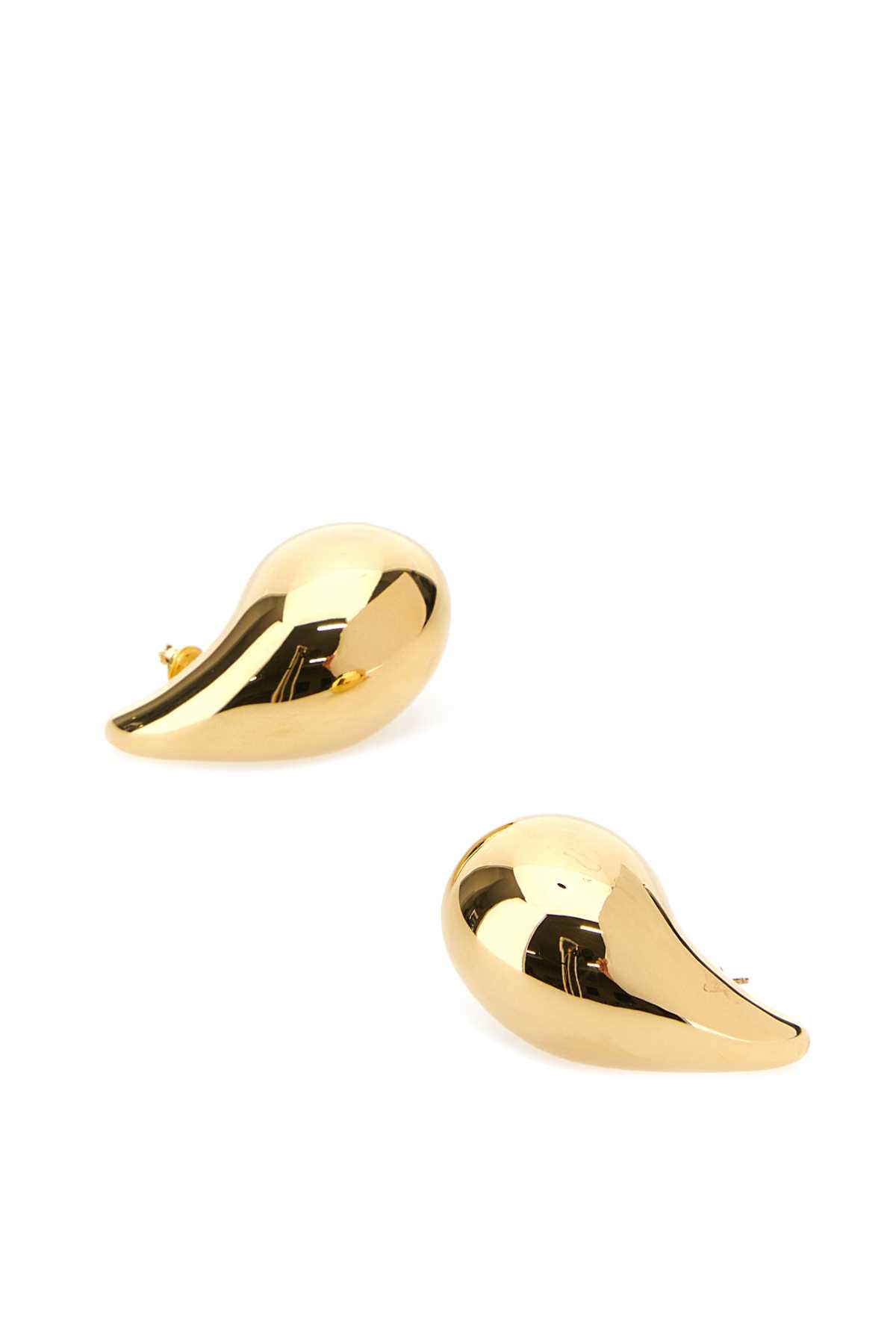 Shop Bottega Veneta Gold Silver Big Drop Earrings