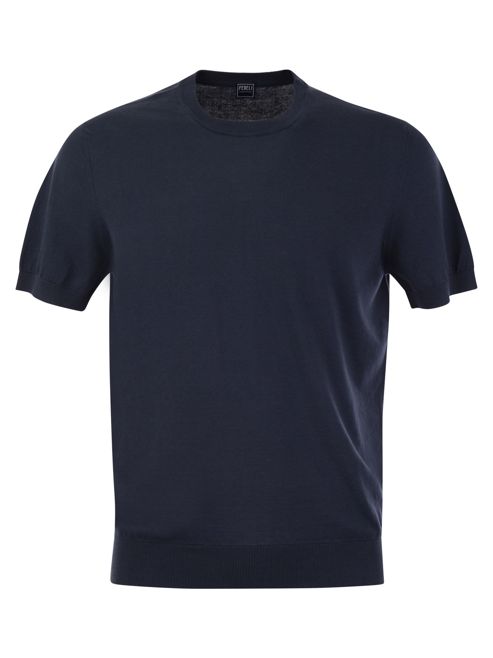 Shop Fedeli Cotton T-shirt In Blue