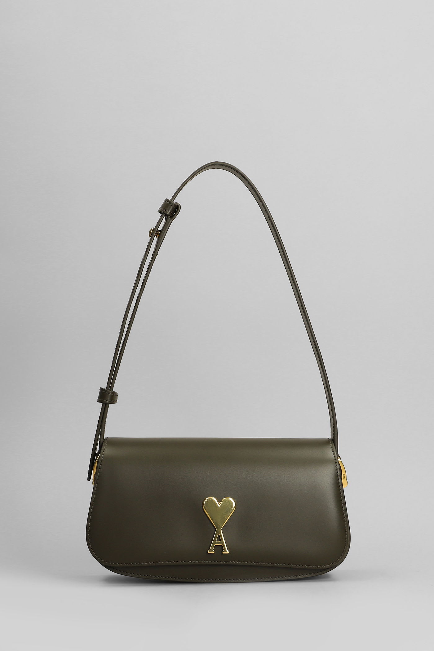 Shoulder Bag In Green Leather