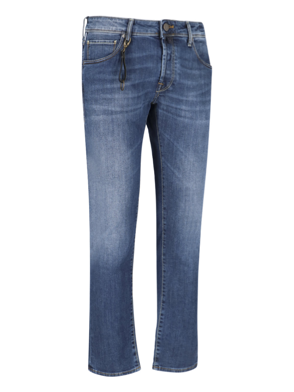 Shop Incotex Straight Leg Jeans In Blue