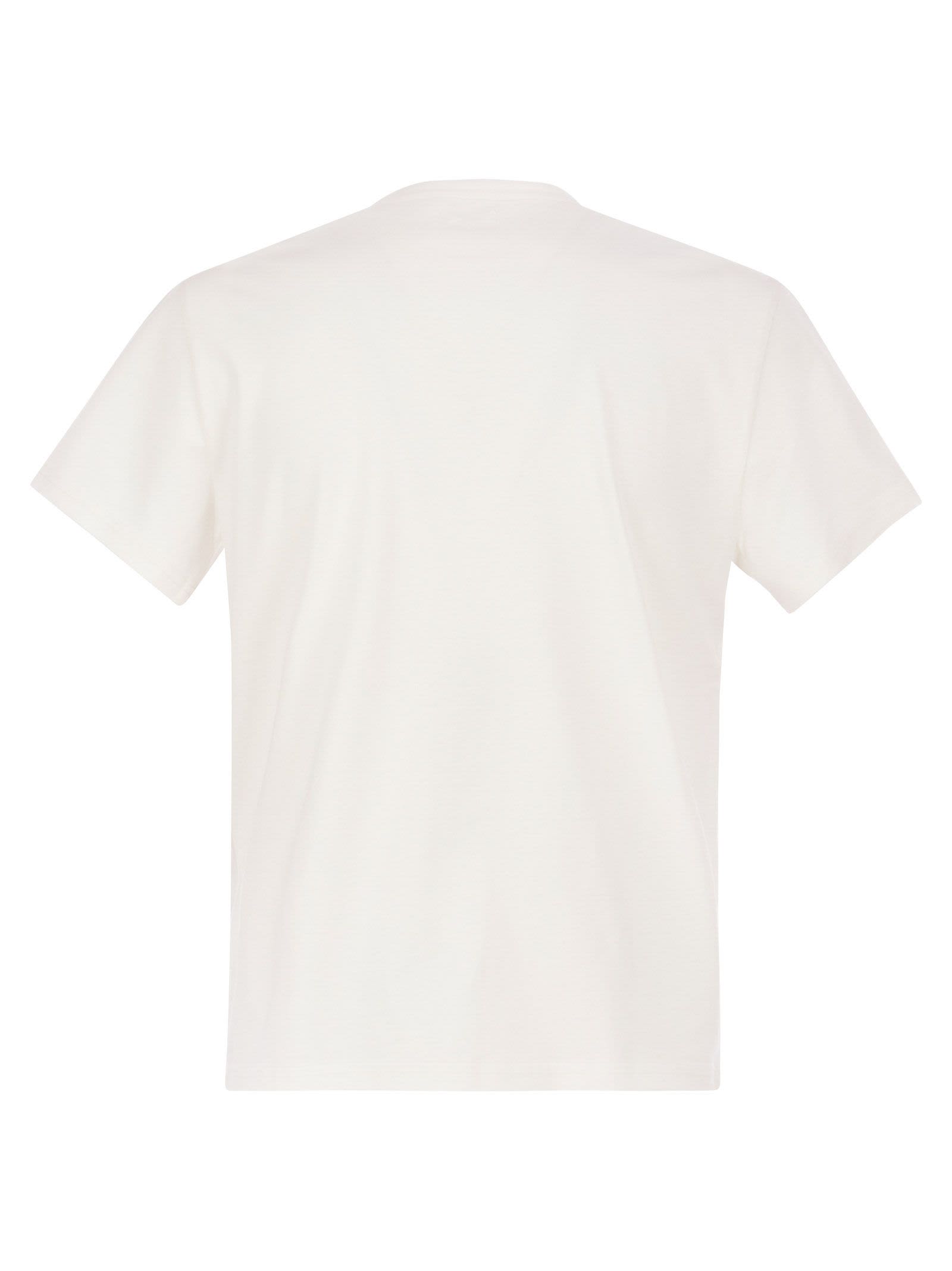 Shop Fay Crew-neck T-shirt With Logo In White