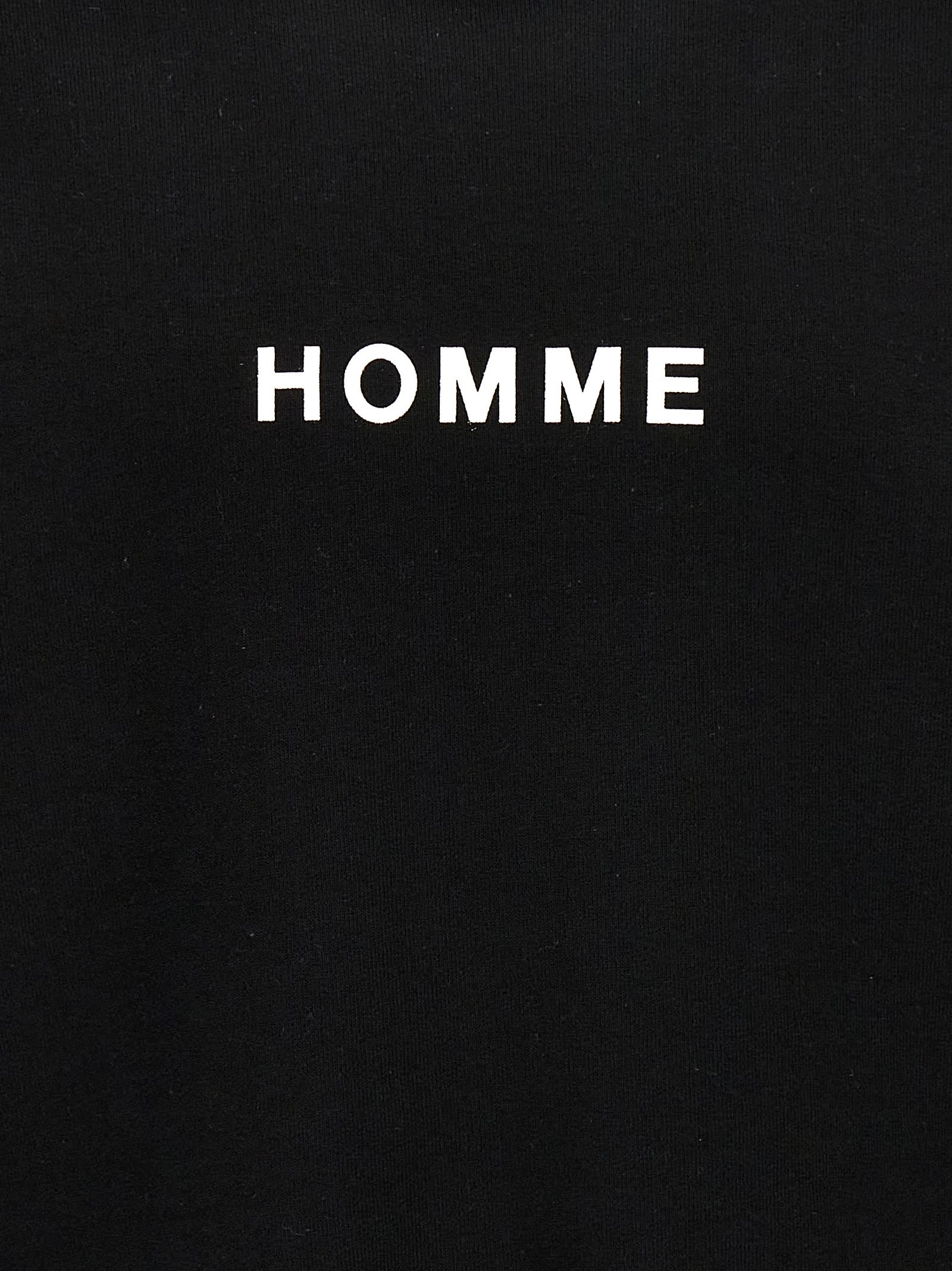 Shop Comme Des Garçons Homme Deux Logo Print Sweatshirt In Black