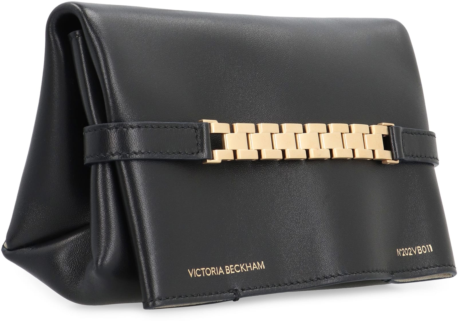 Shop Victoria Beckham Leather Mini Pouch In Black