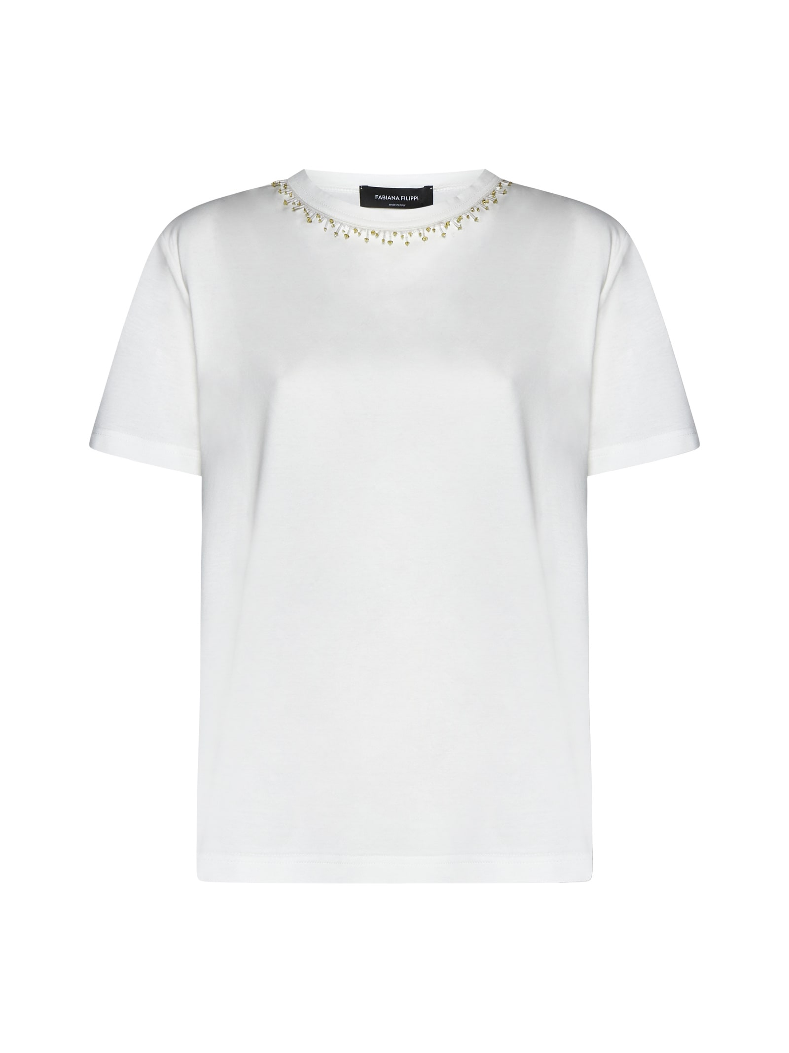 Shop Fabiana Filippi T-shirt In Bianco
