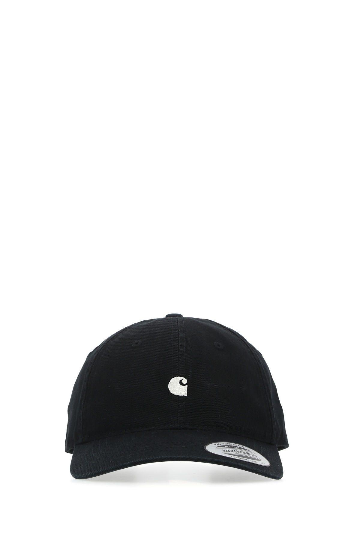 Shop Carhartt Black Cotton Madison Logo Cap In Nero