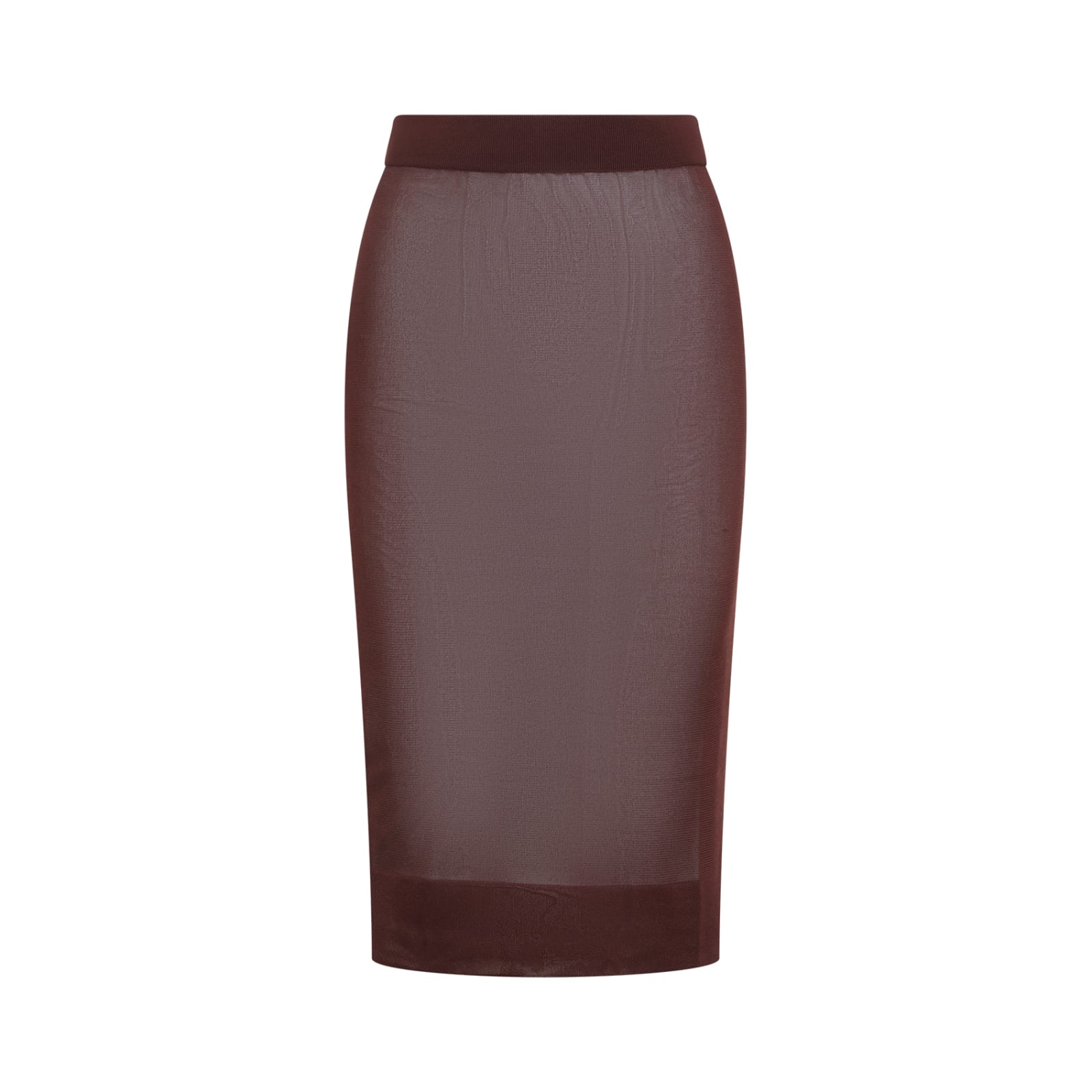 Shop Saint Laurent Viscose Midi Skirt In Prune