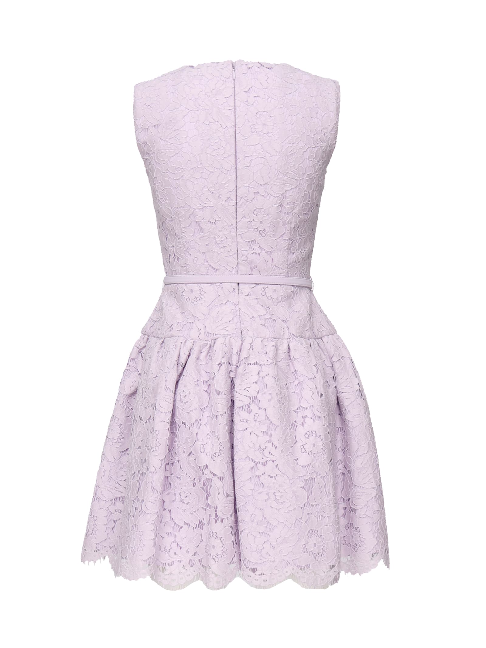 Self-portrait Lace Mini Dress In Purple