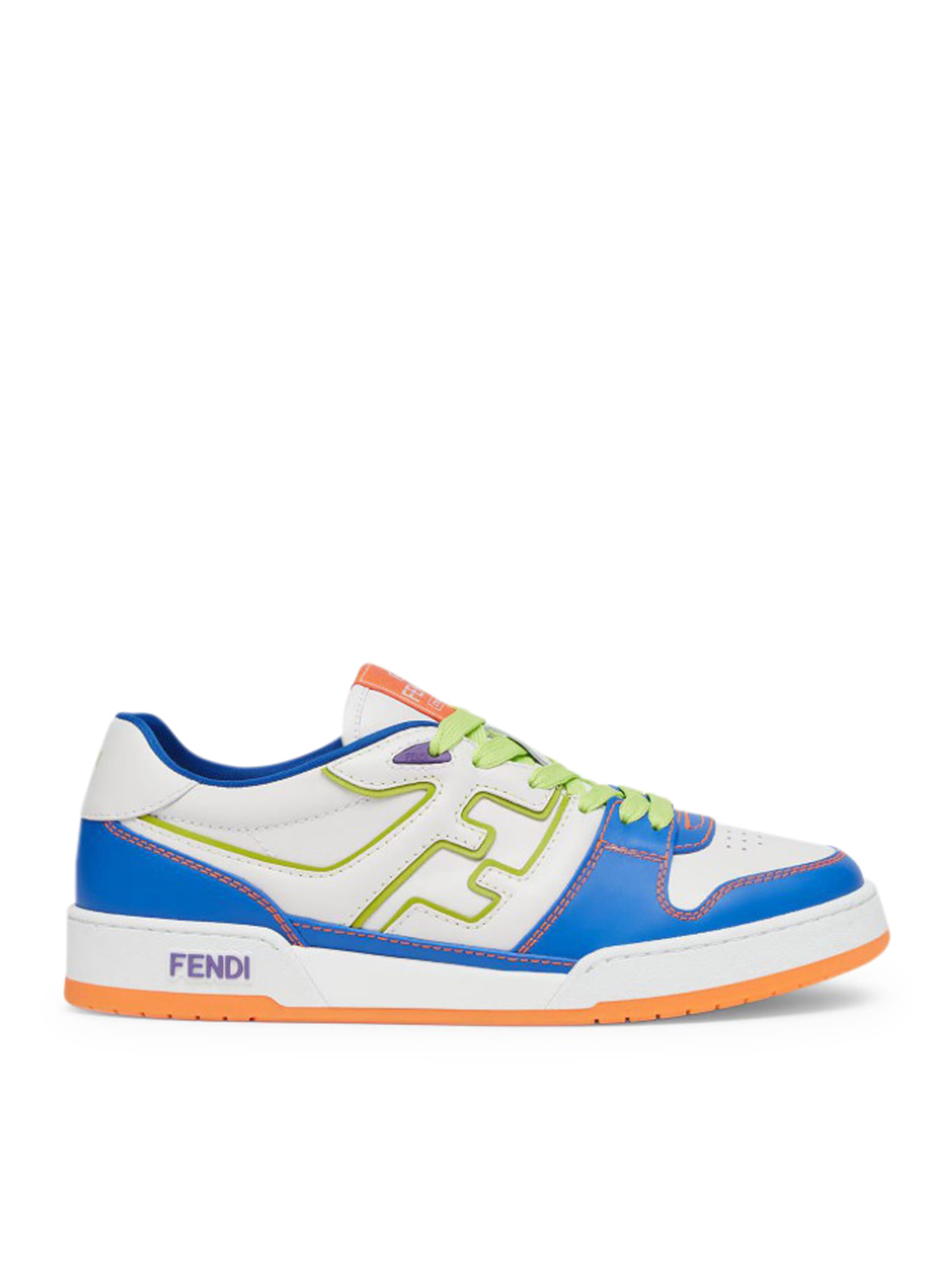 Shop Fendi Match Sneakers In Ooa Blue White Wasab Ver