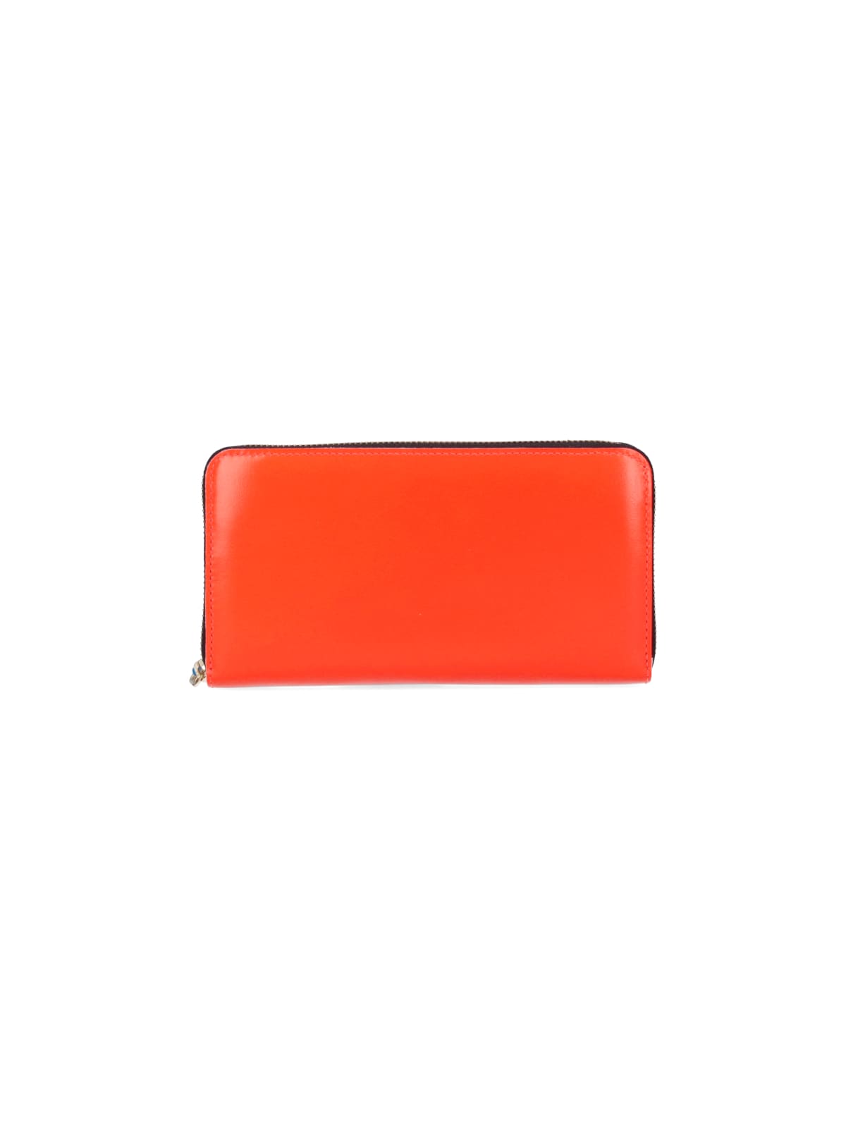 Shop Comme Des Garçons Super Fluo Zipper Wallet In Orange