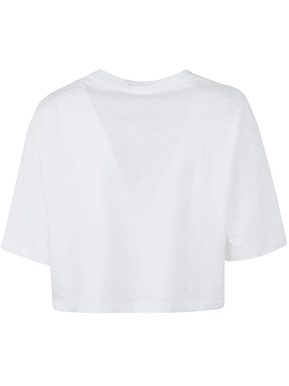 Shop Balmain Laminated Cropped T-shirt In Gac Blanc Argent
