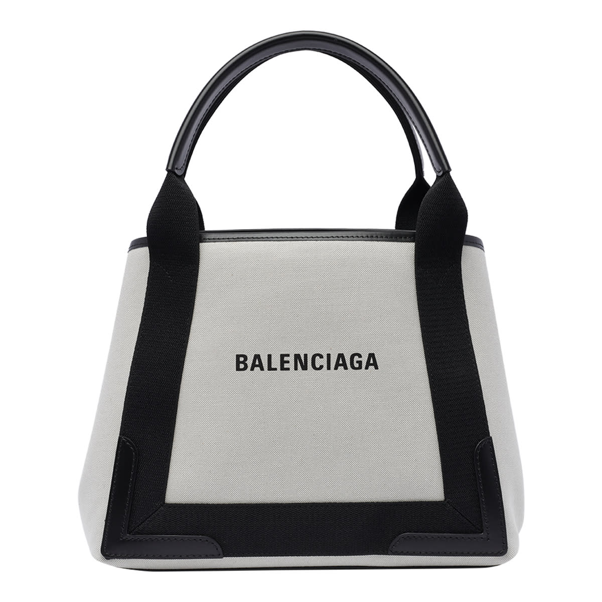 Shop Balenciaga Small Cabas Hand Bag In Grey