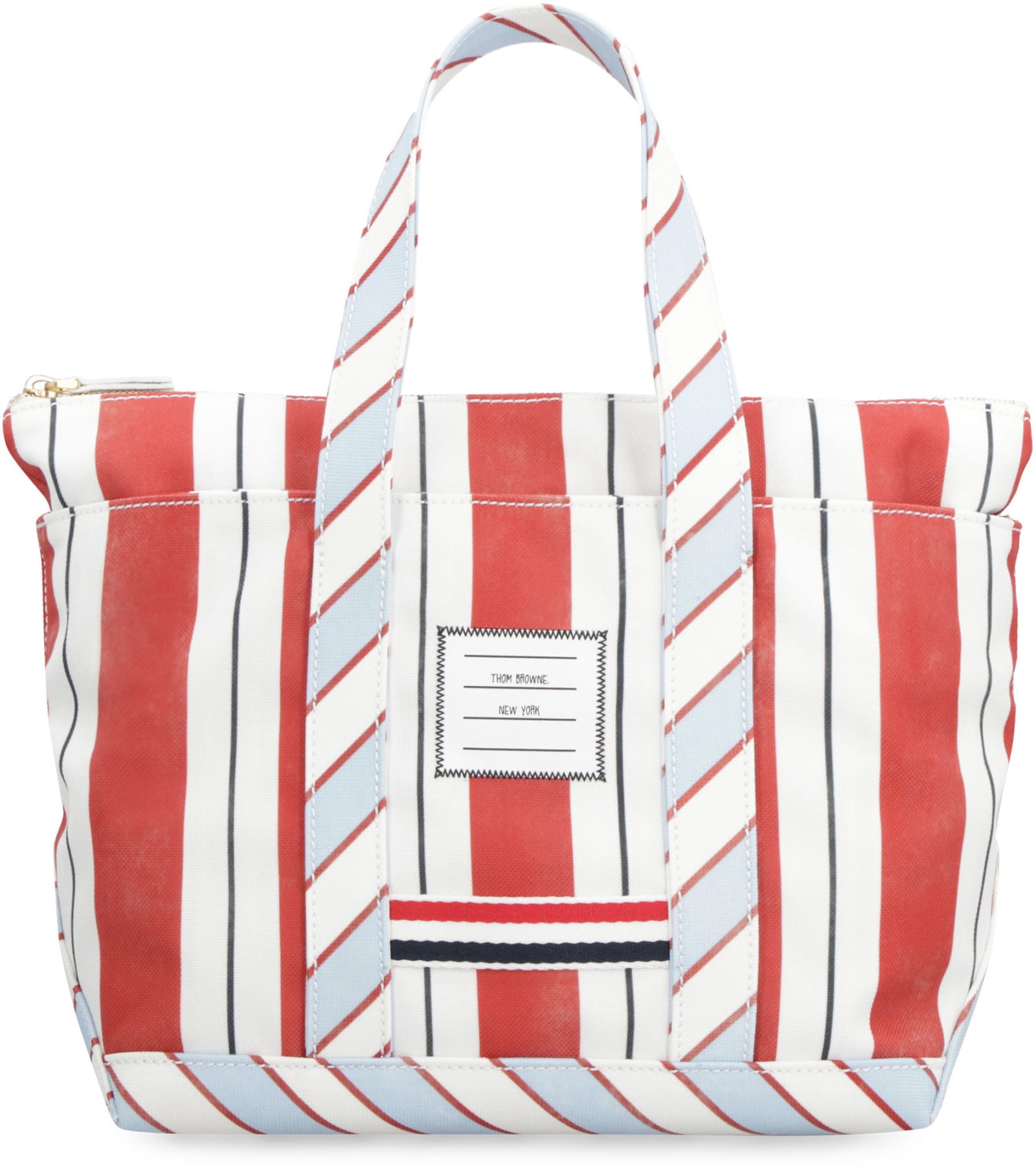 Thom Browne Canvas Tote Bag In Multicolor