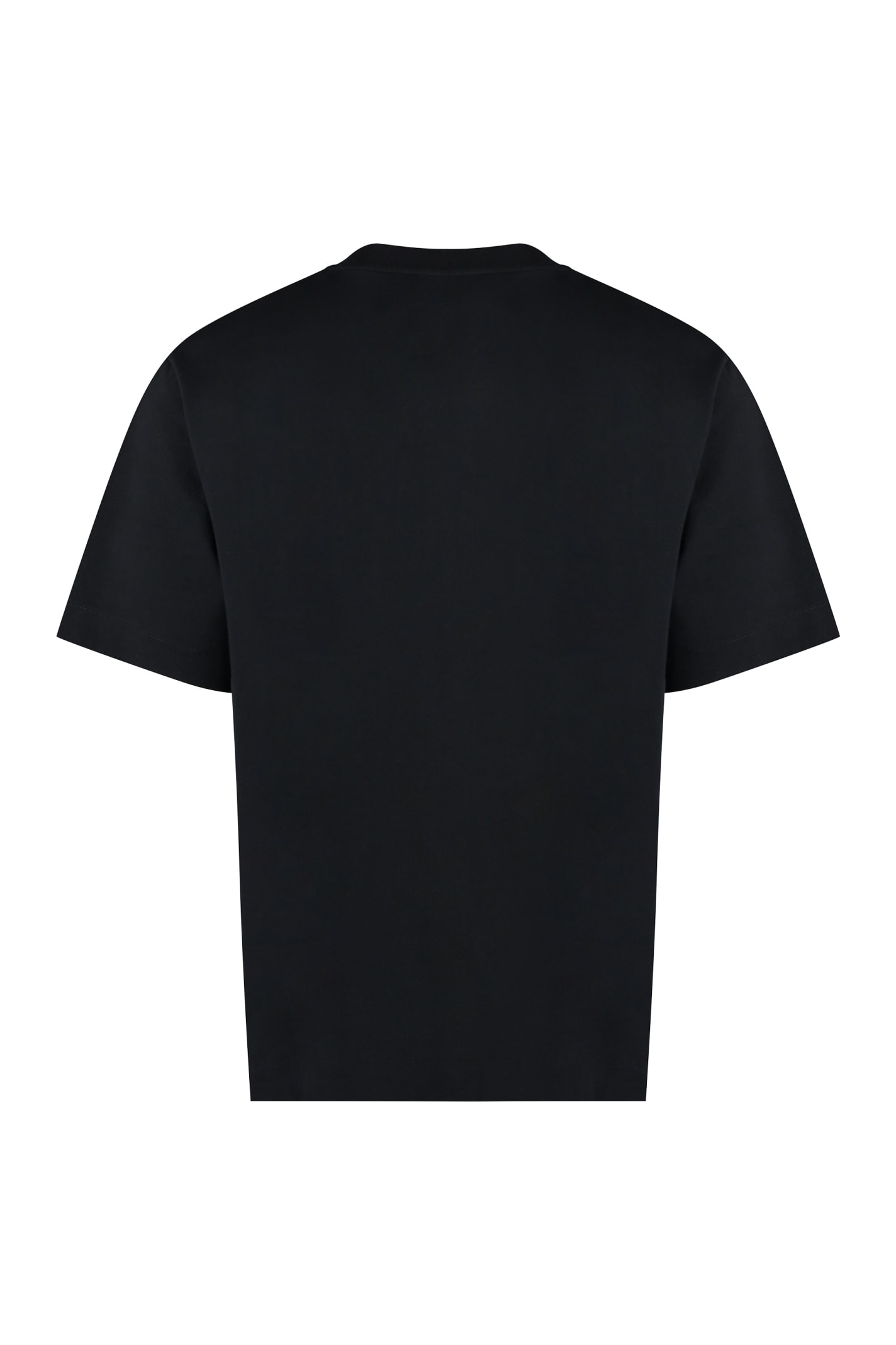 Shop Off-white Cotton Crew-neck T-shirt In Black