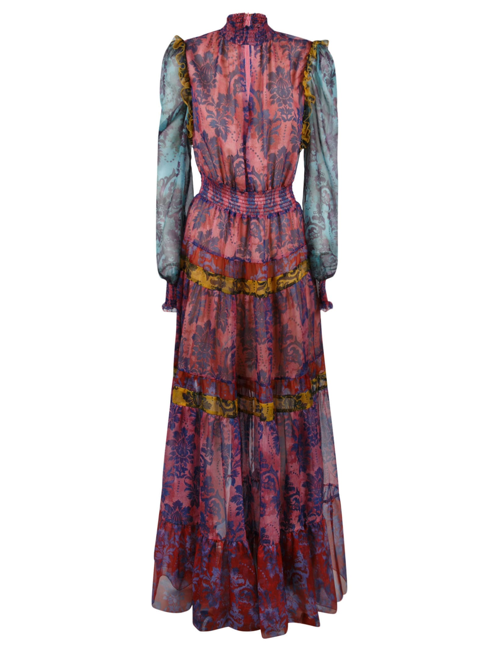 Versace Jeans Couture Chiffon Print Tapestry Dress
