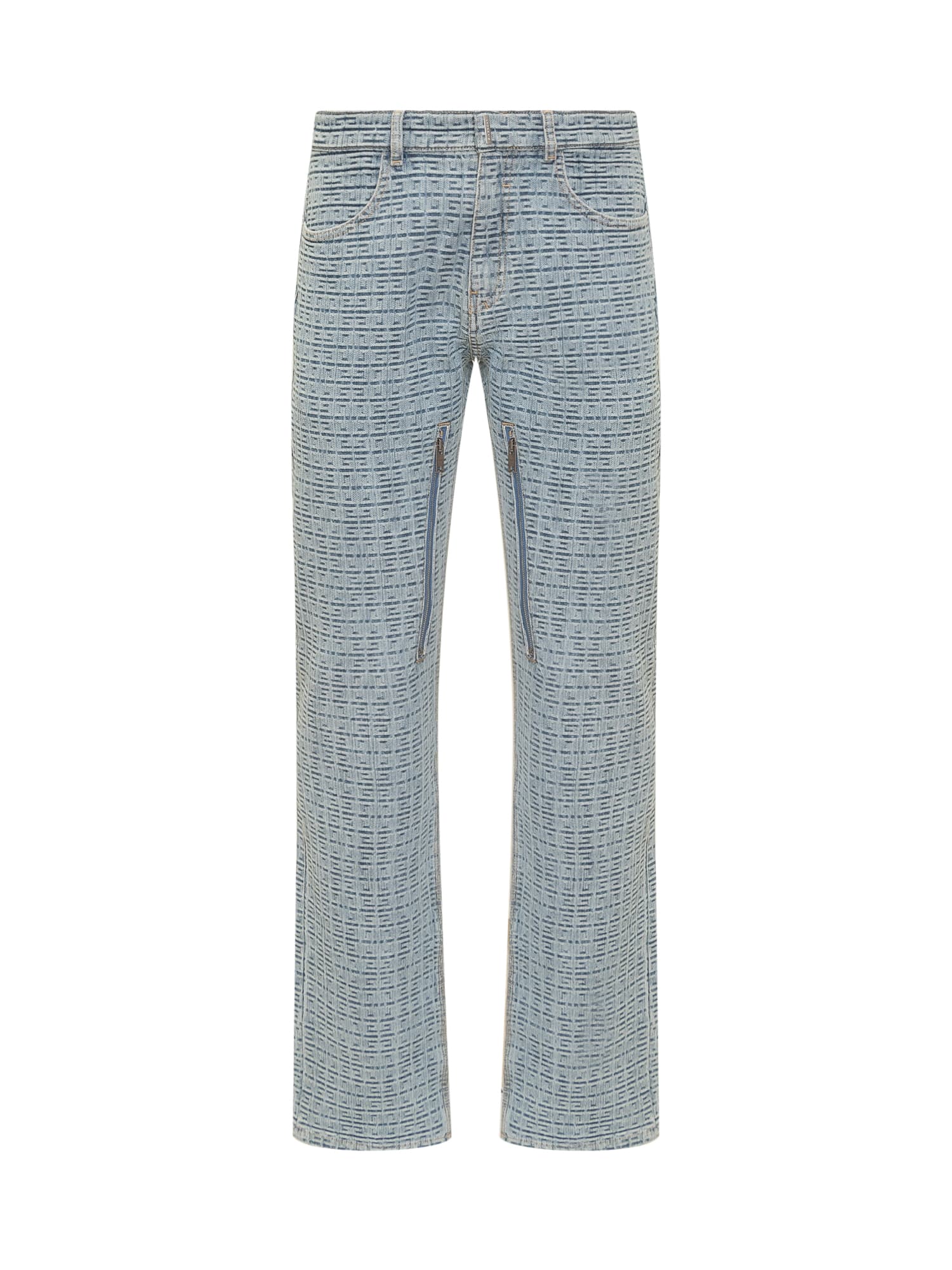 Shop Givenchy 4g Jeans In Light Blue