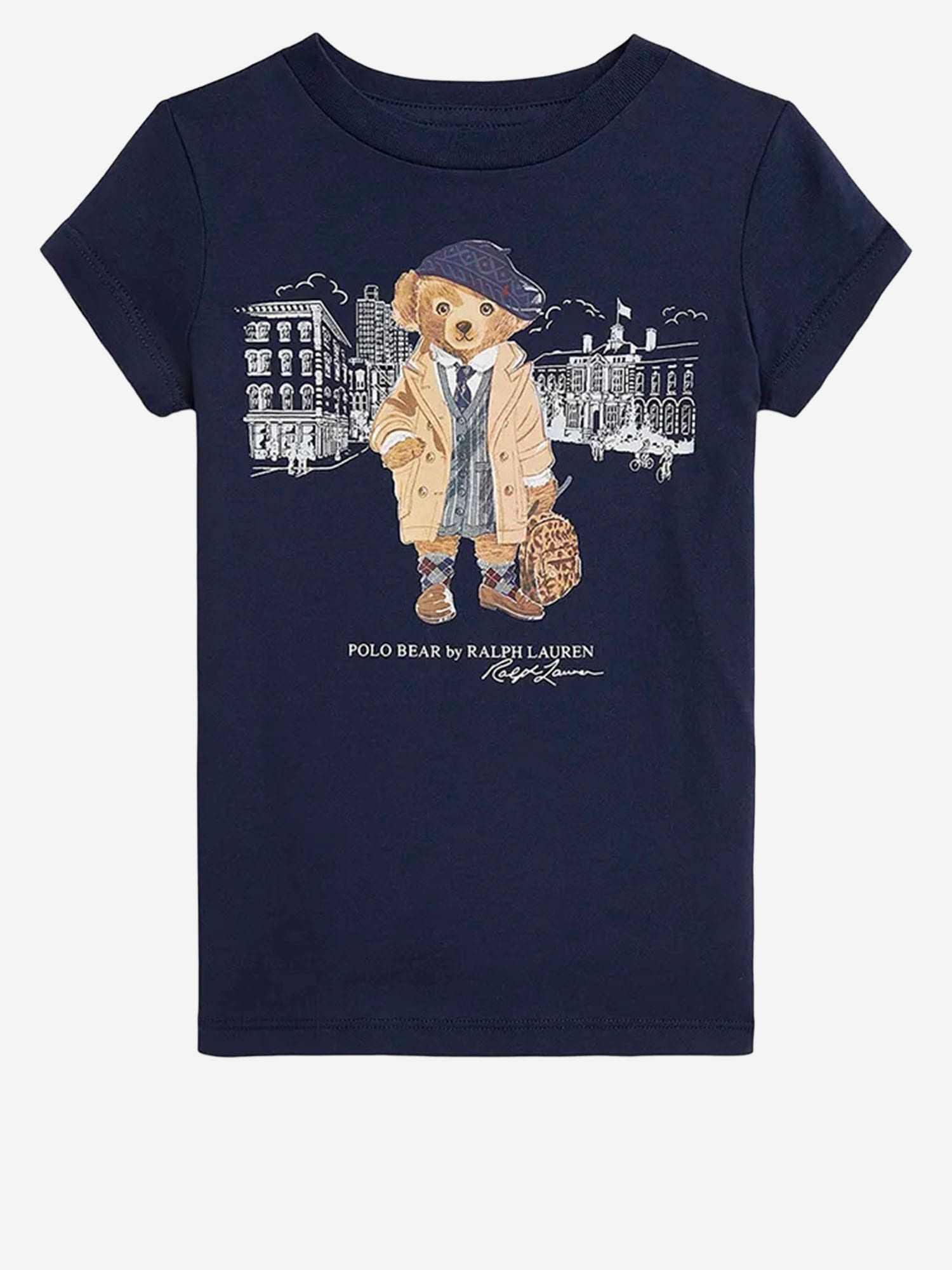 Polo Ralph Lauren Logo Crew-neck T-shirt In Blue