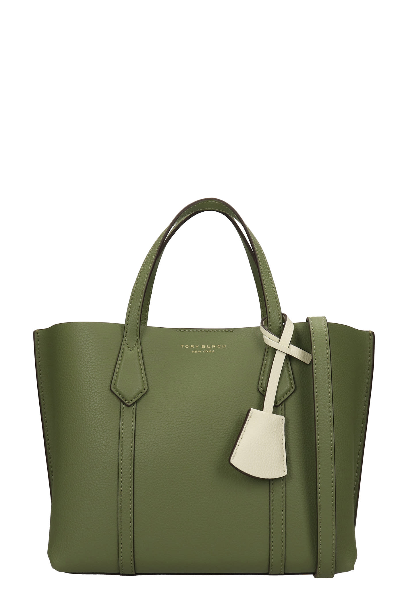 Tory Burch Perry Tote In Green Leather