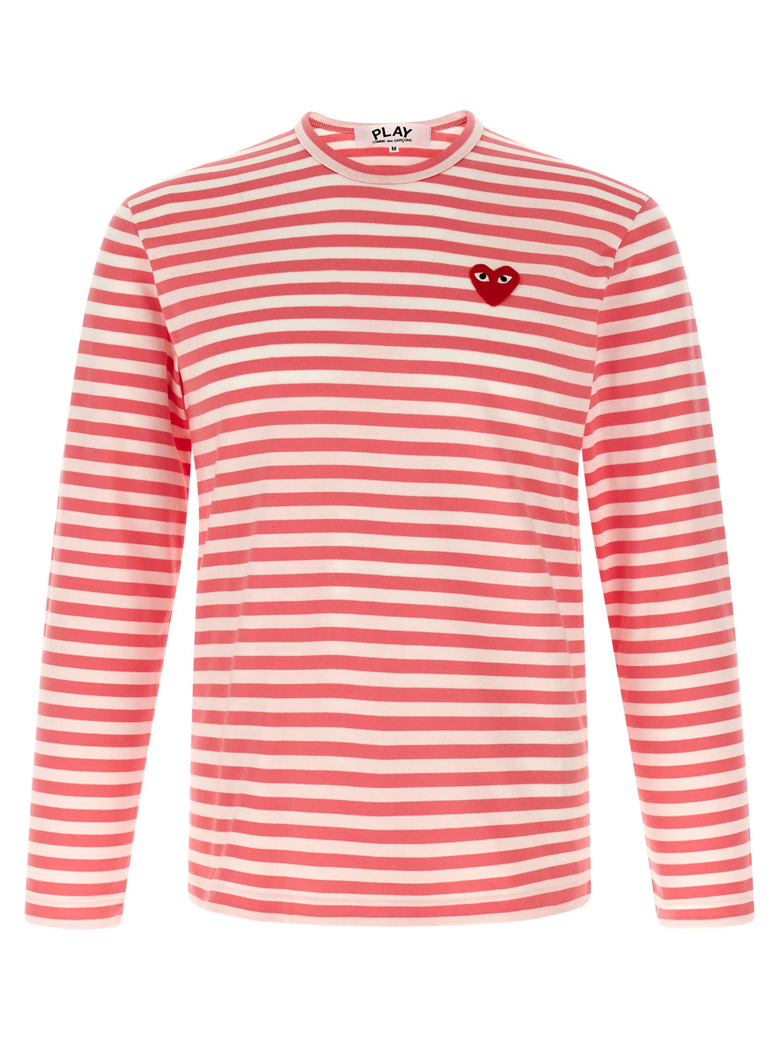 Comme des Garçons Play Logo Patch Stripes T-shirt
