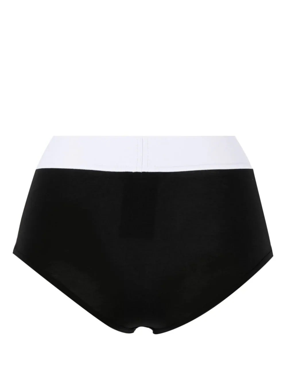 Shop Palm Angels Black Briefs With Logo Band