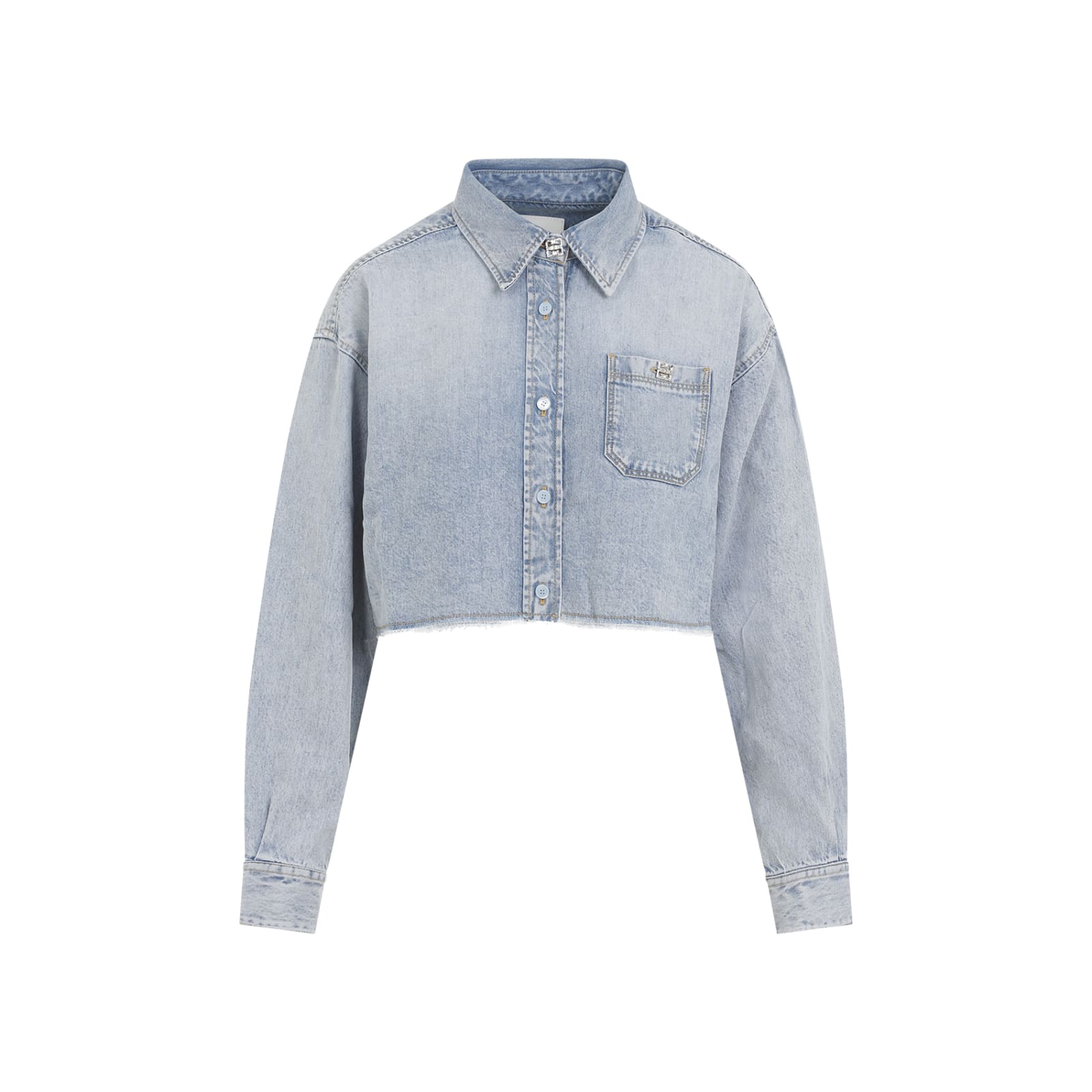 Shop Givenchy Shirt In Ice Blue