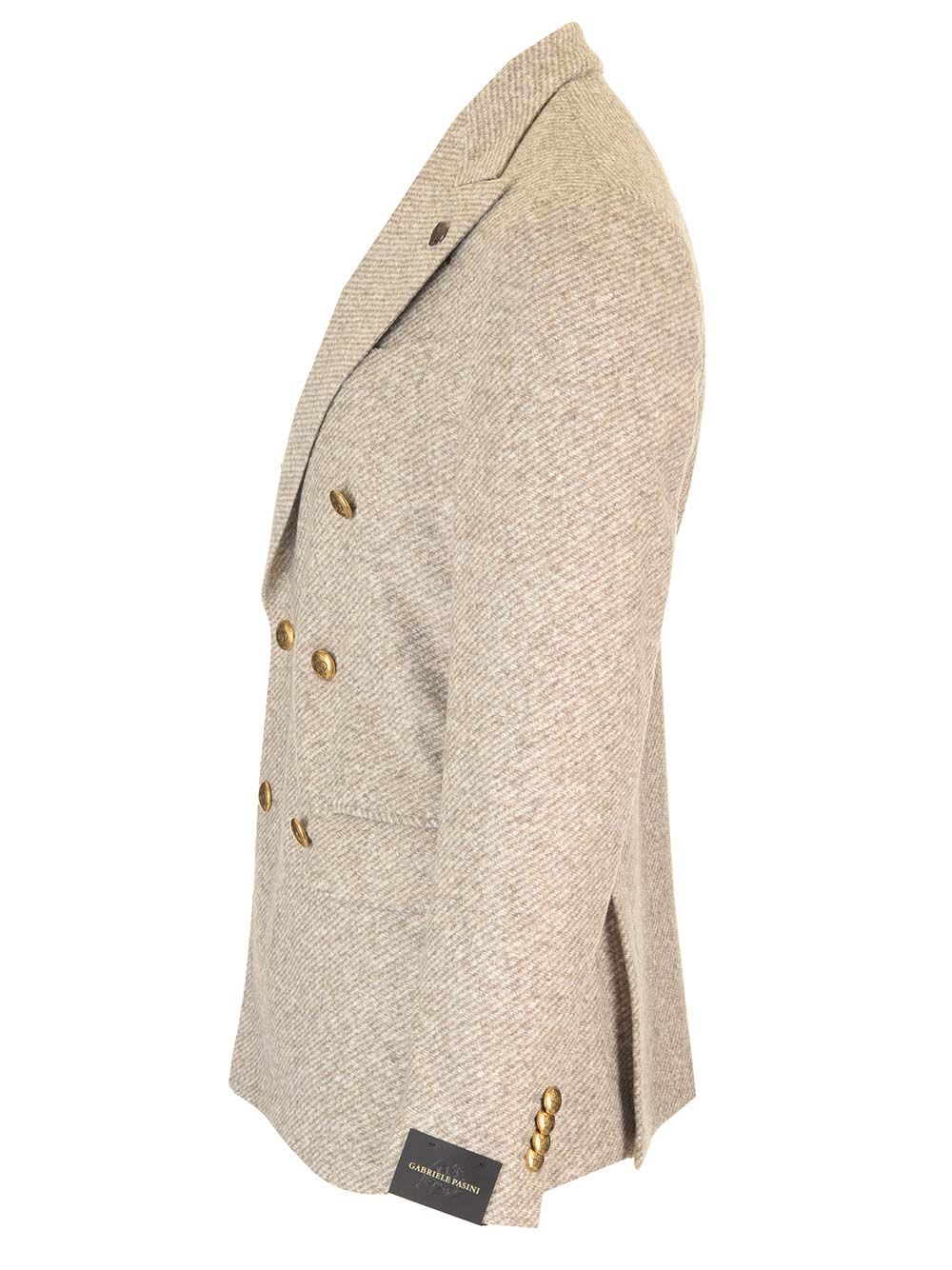 Shop Gabriele Pasini Double-breasted Jacket In Beige