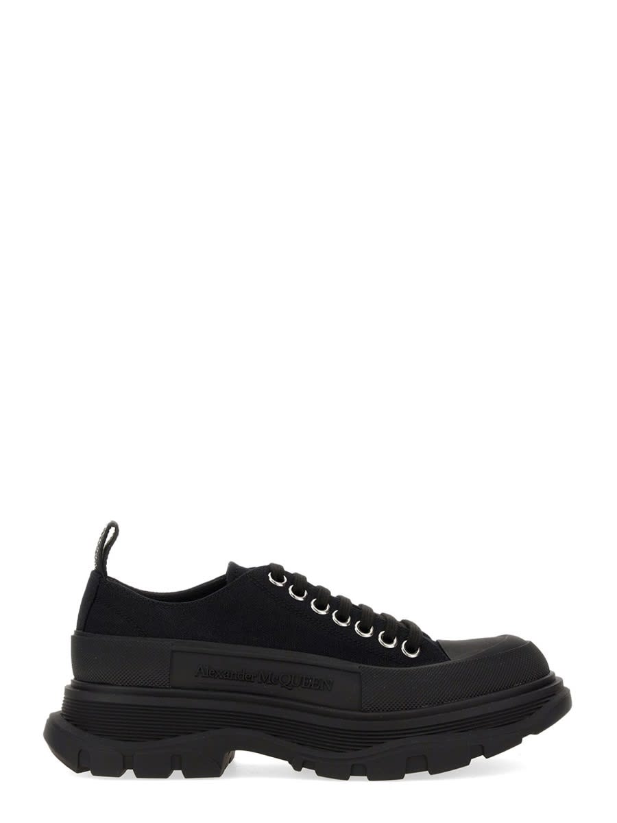 Shop Alexander Mcqueen Tread Slick Sneaker In Black