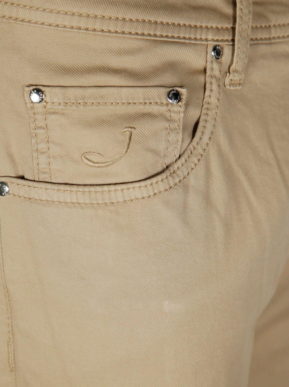 Jacob Cohen Nick Logo Patch Straight-leg Trousers