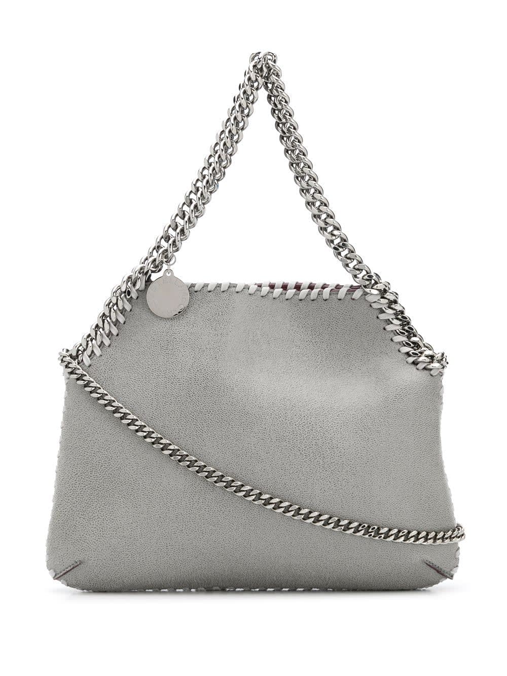 Stella McCartney Grey And Silver Falabella Mini Shoulder Bag