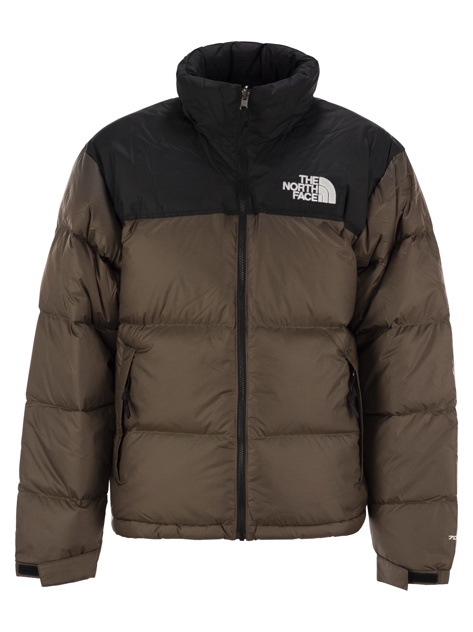 Shop The North Face Retro Nuptse 1996 - Short Down Jacket In Brown/black