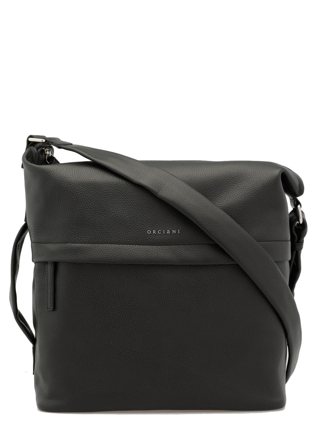 Orciani Pebbled Leather Bag In Black