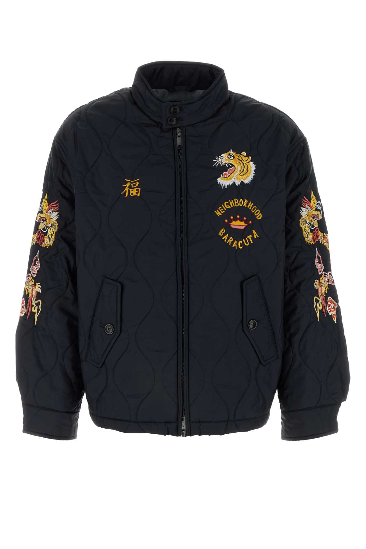 Navy Blue Nylon Jacket