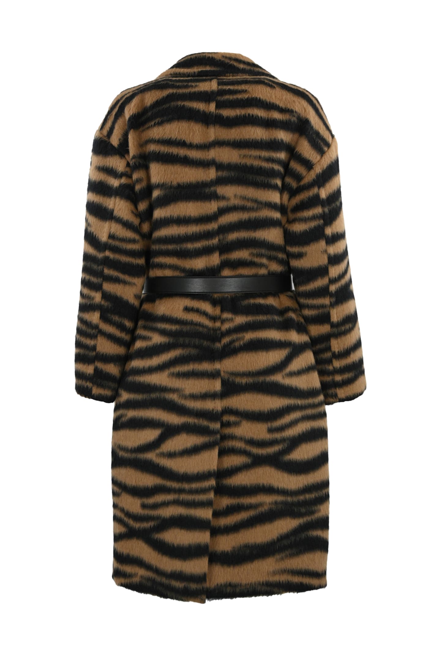 Shop Max Mara Vidim Coat In Wool And Alpaca In Cammello/nero