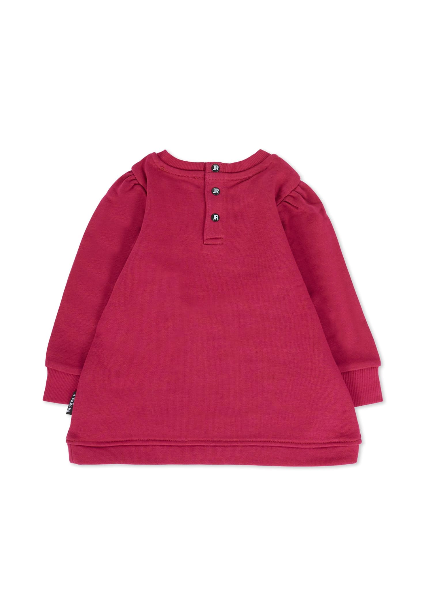 Richmond Purple Dress For Baby Girl With Logo In Red