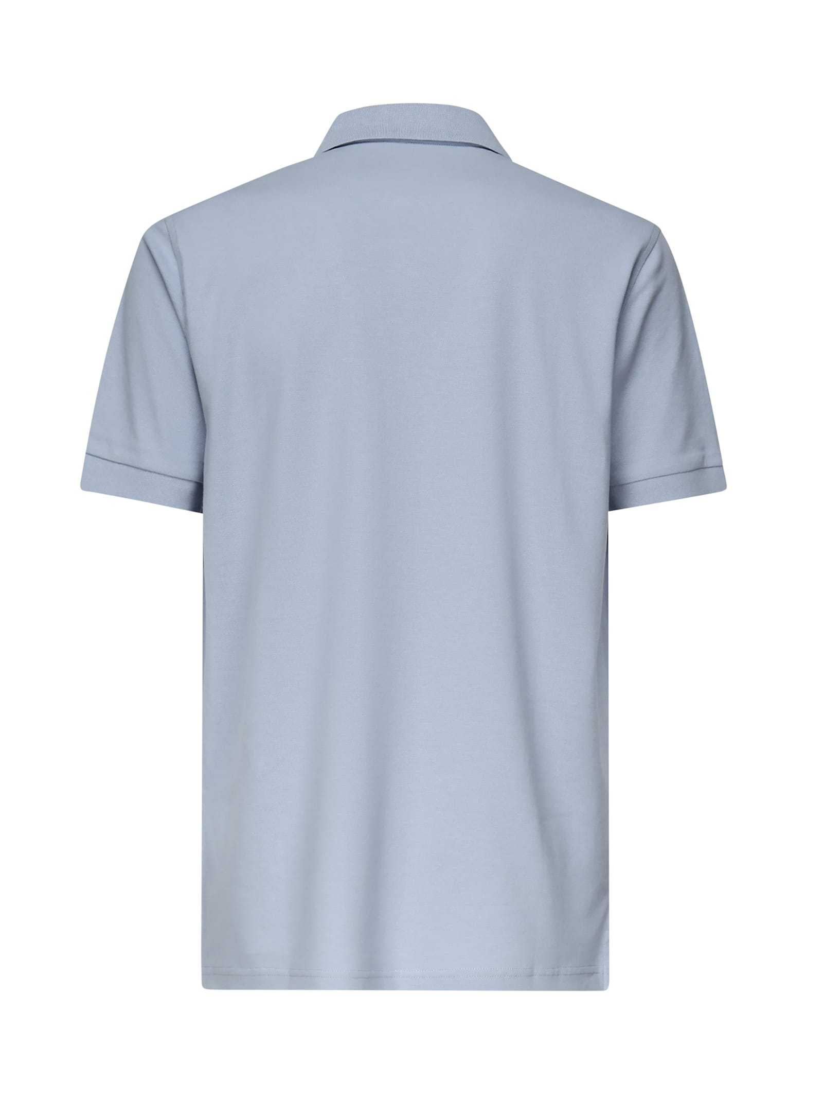 Fay Short Sleeve Polo Shirt In Light Blue
