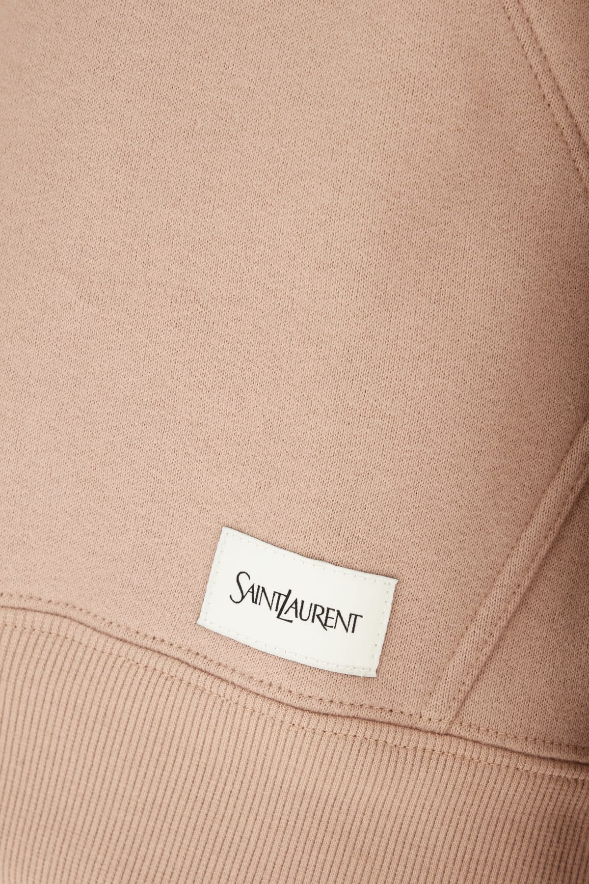 Shop Saint Laurent Antiqued Pink Cotton Sweatshirt In Nude Rose