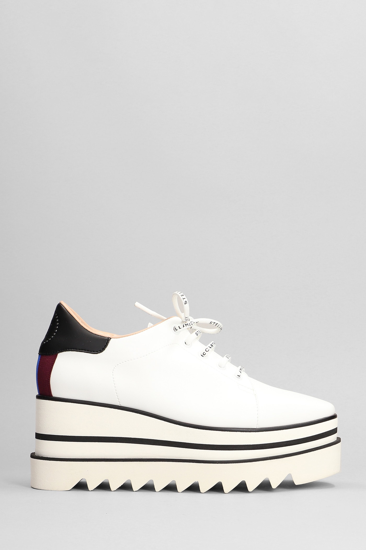 Shop Stella Mccartney Lace Up Shoes In White Leather