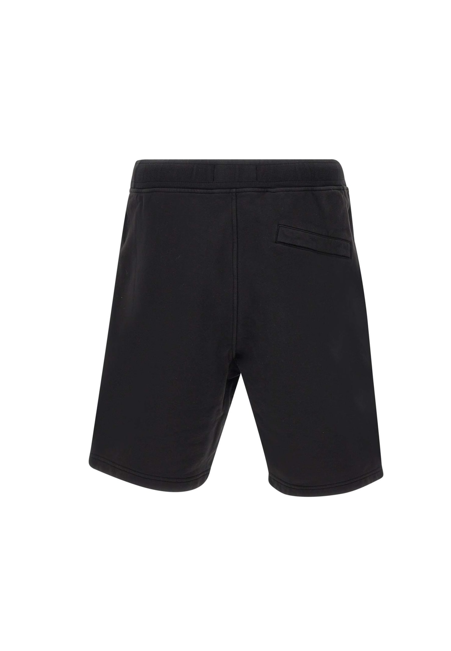 Shop Stone Island Cotton Shorts Shorts In Nero