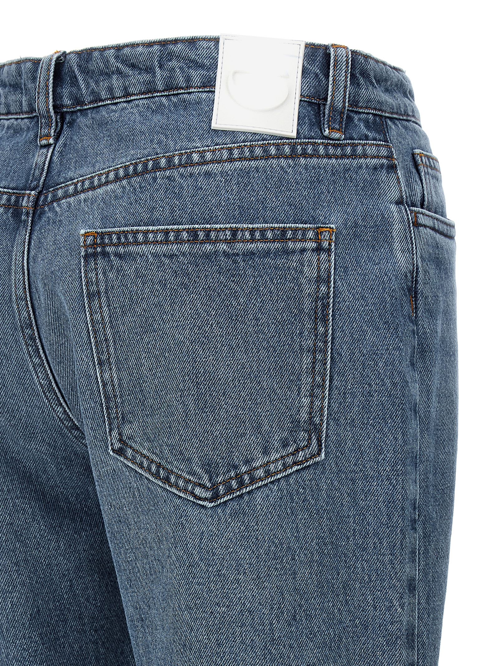 Shop Coperni Open Knee Jeans In Wasblu Washed Blue